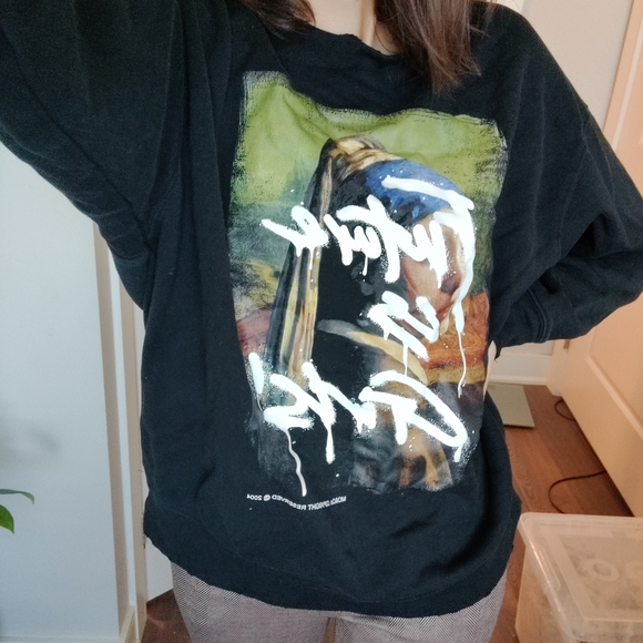 Mo&Co graphic black crew neck sweatshirt "The future is girls" - Picture 2 of 10